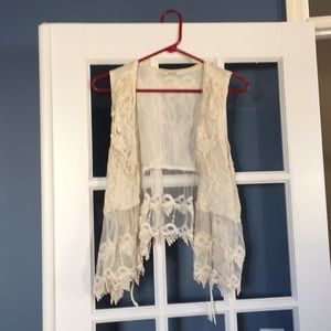 Women’s/ladies lacy pullover vest cardigan